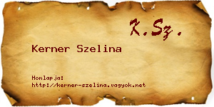 Kerner Szelina névjegykártya